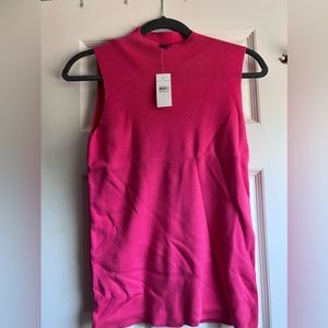 Mock neck sleeveless shirt